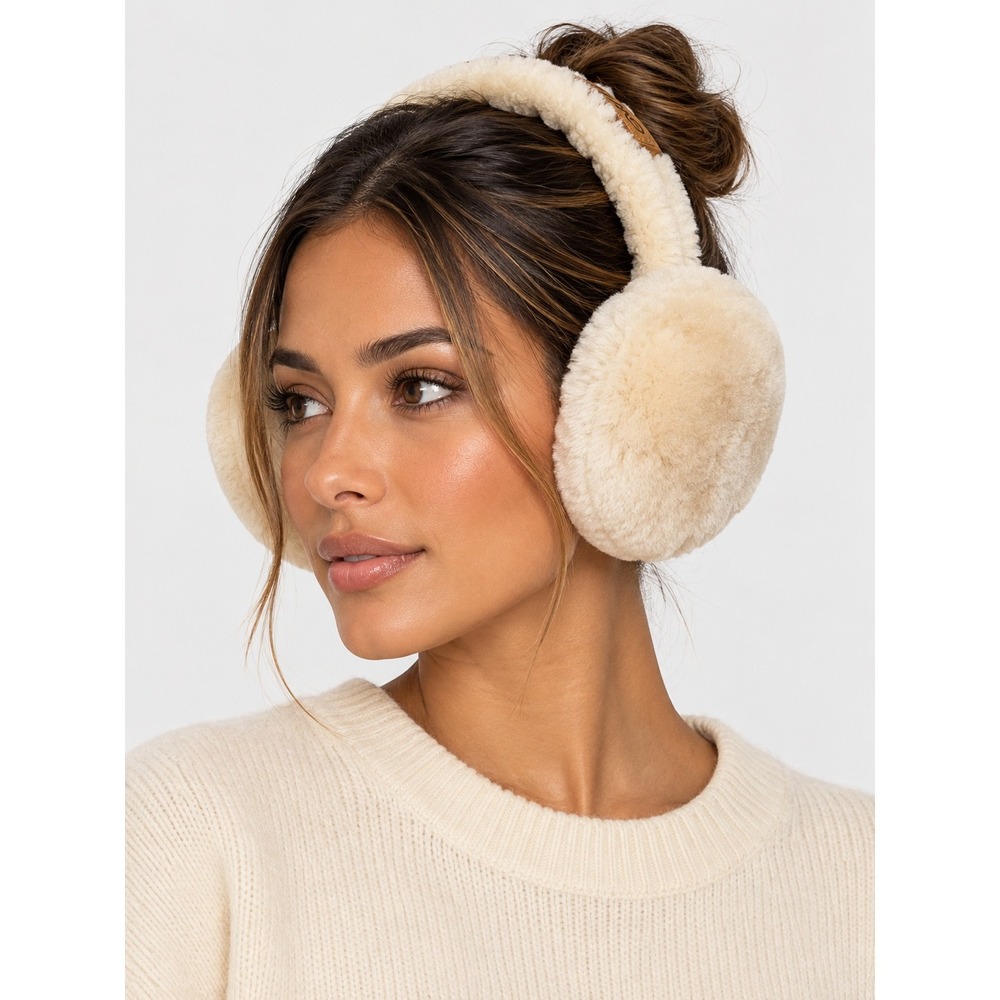EMU Australia Chestnut Sheepskin Shearling Earmuffs One Size Tan Cream